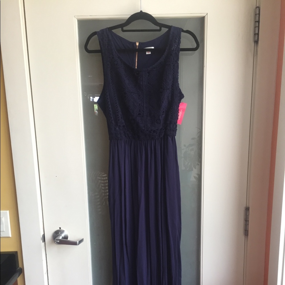 Navy blue maxi dress